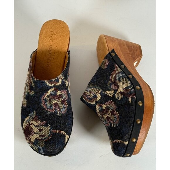 Five Worlds Floral Tapestry Slip-On Clogs - Picture 3 of 13